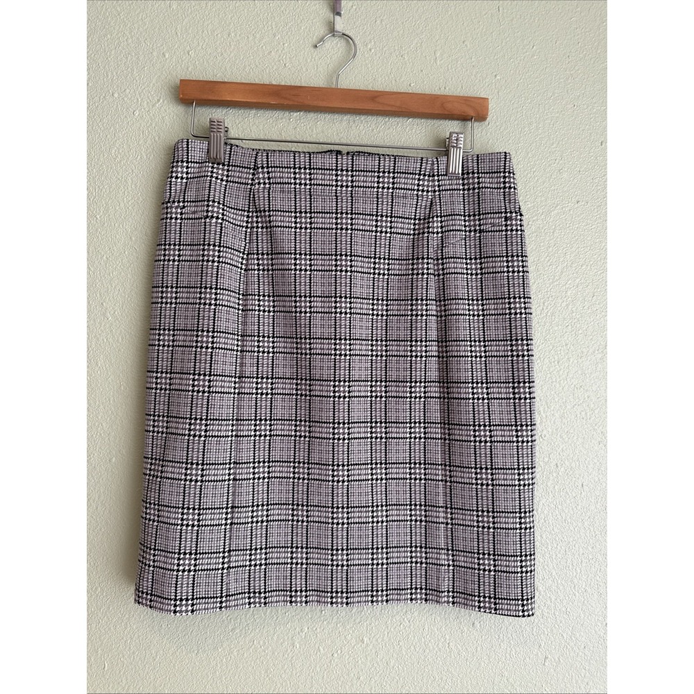 MICHAEL Michael Kors Pencil Skirt Size M Plaid Houndstooth Professional Chic